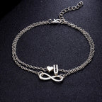 Personalisierbares Fußkettchen aus Silber für Damen