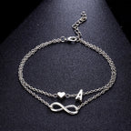 Personalisierbares Fußkettchen aus Silber für Damen