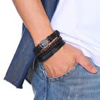 Lederarmband Lebensbaum für Herren
