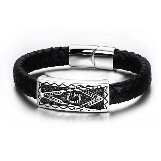 Echtes Lederarmband Freimaurerei 