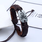 Lederarmband mit Totenkopf 