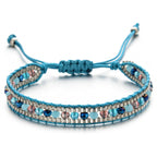Ethnisches Chic-Armband Himmelblau
