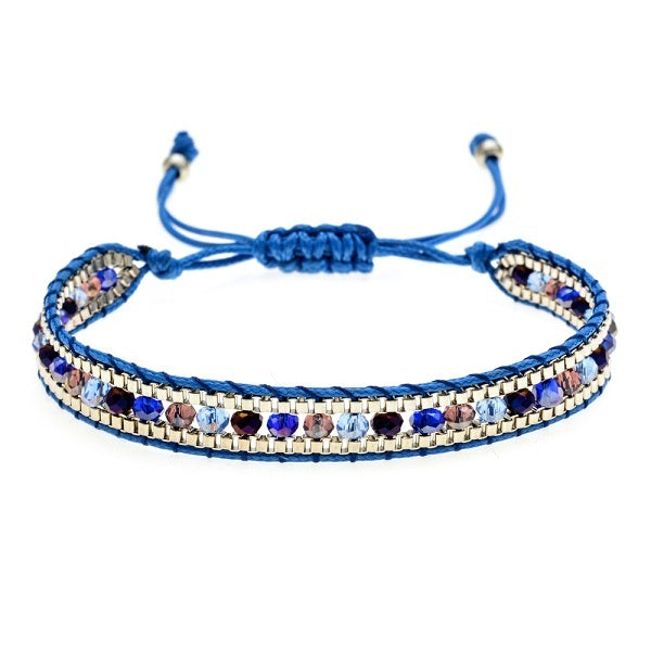 Ethnisches Chic-Armband Königsblau