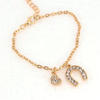 Armband Hufeisen Gourmette Huf Glücksbringer Gold