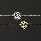 Lotusblüten-Armband Silber - Gold - Kupfer