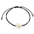Schwarzes Sonnenblumenarmband