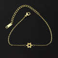 Armband Hexagramm Davidstern Judentum Gourmette Gold