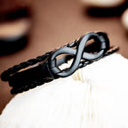 Unendliches Armband für Herren schwarz