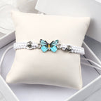 Armband Schmetterling Blau weiß