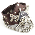 Braunes Piratenarmband