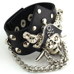 Schwarzes Piratenarmband