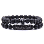 Armband Totenkopf Damen Schwarz
