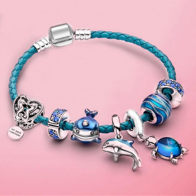 Armband Schildkröte & Delfin