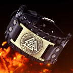 Wikinger-Armband Valknut schwarz