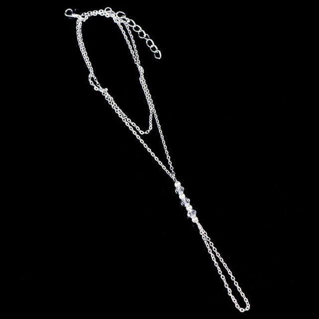 Fußkette aus Gold und Silber für Damen Silber