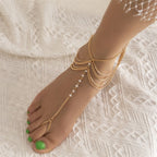 Goldener Fußkettchen für Damen