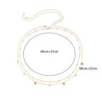 Bauchkette mit Perlen für Damen