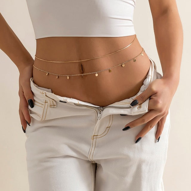 Bauchkette für Damen Gold & Silber