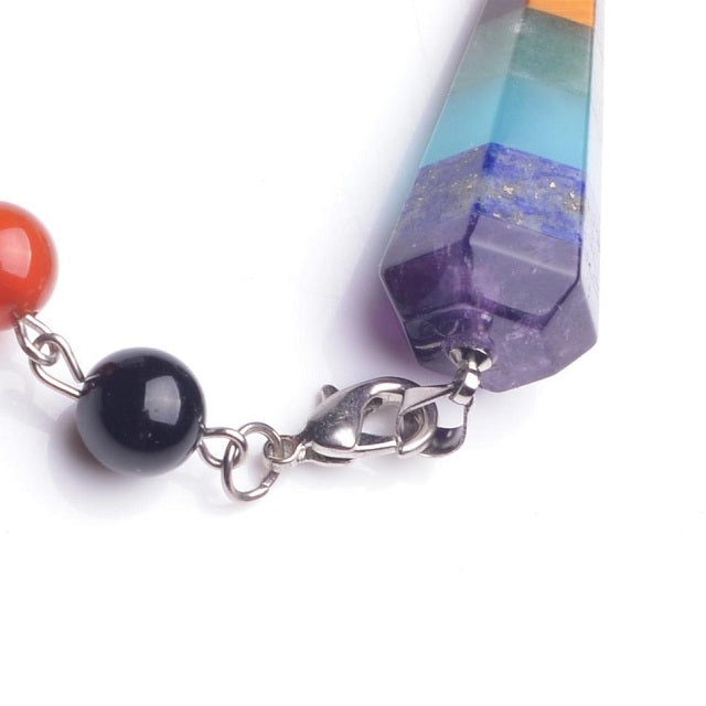 Echter 7-Chakra-Stein Halskette