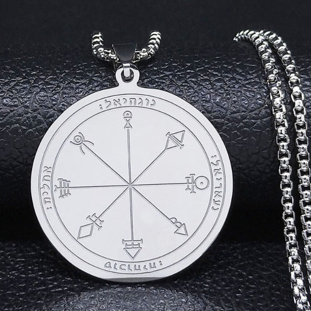 Halskette mit Schutz-Talisman Silber & Gold silber