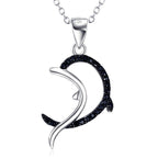 Silberne Delfin-Halskette