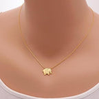 Origami Elefanten Halskette gold