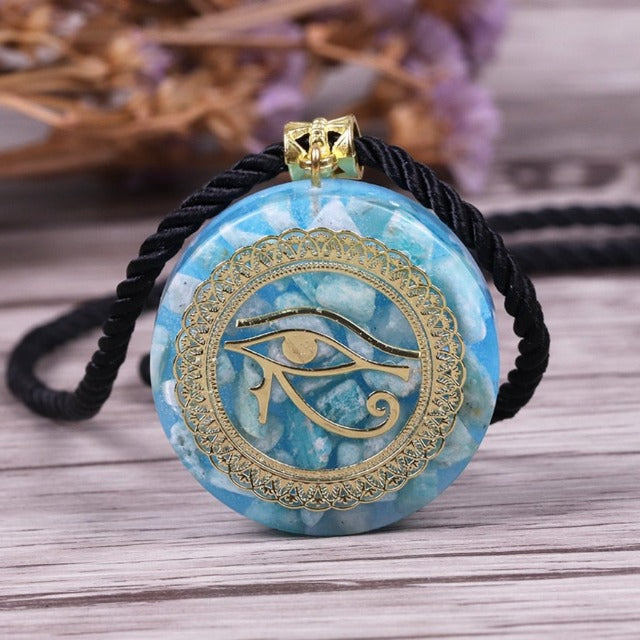 Halskette aus Orgonit mit Auge des Horus Ägypten