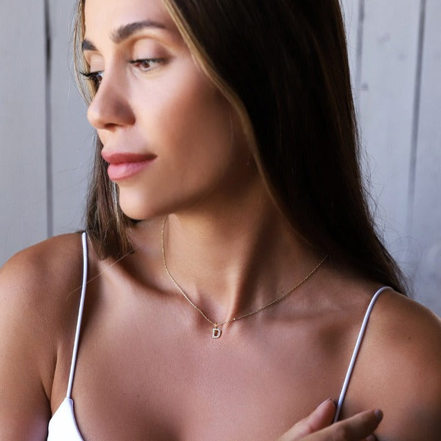 Personalisierte Halskette mit Anfangsbuchstabe