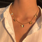 Schmetterlingshalskette Gold