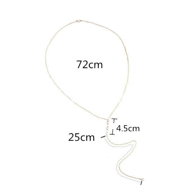 Halskette mit Rückanhänger für Damen