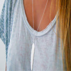 Halskette Anhänger Feder Damen Silber