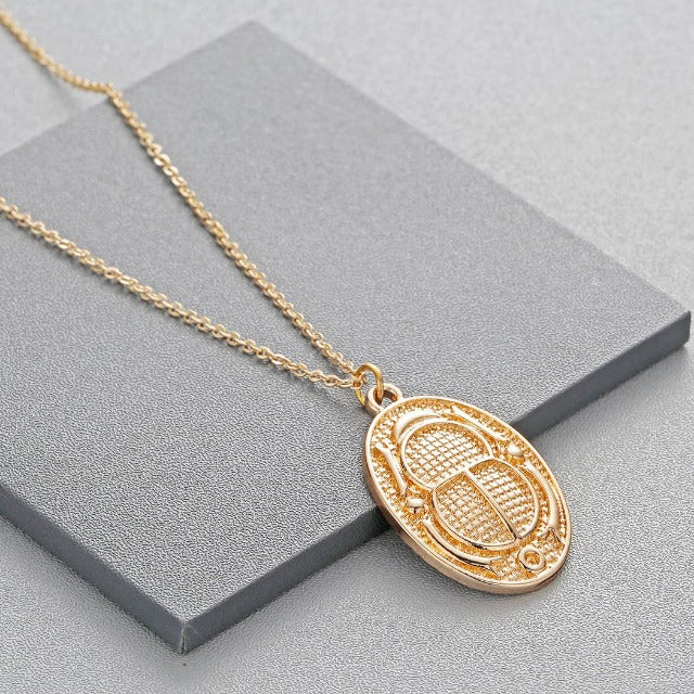 Ägyptischer Skarabäus Halskette Gold