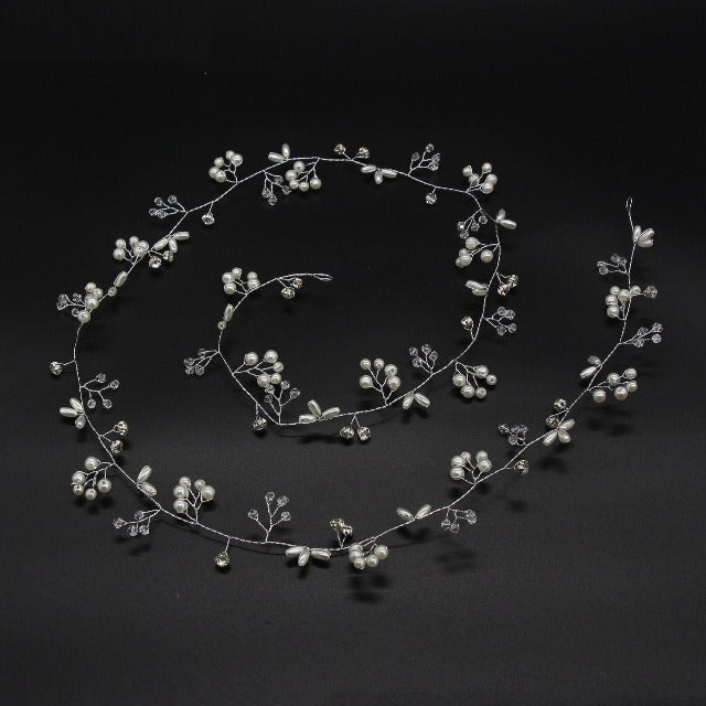 Haardekoration für die Hochzeit für Damen in Silber