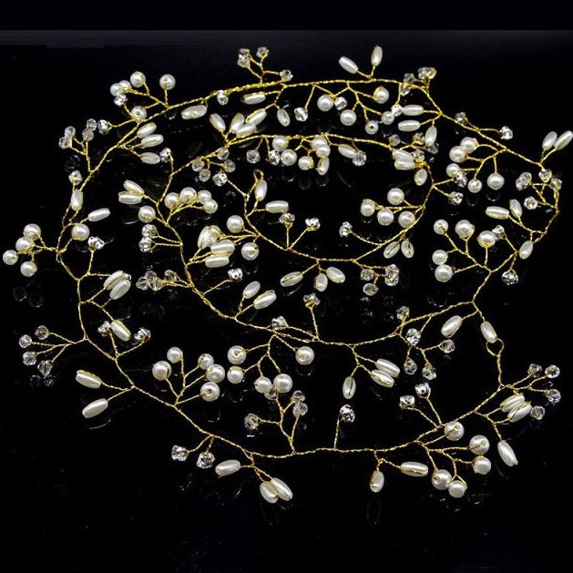 Haardekoration für die Hochzeit für Damen in Gold