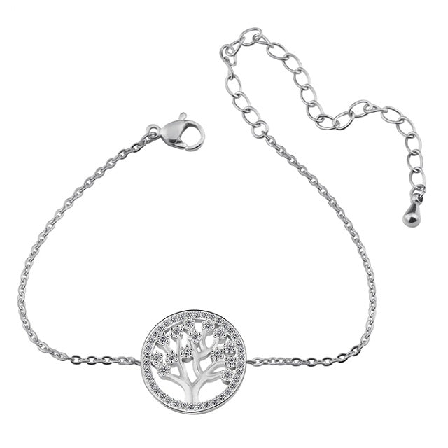 Lebensbaum-Armband Silber