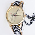 Schwarze Girafe Uhr