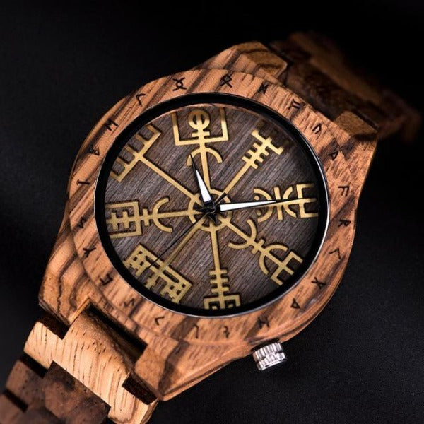 Viking Herren Holz Uhr Holz