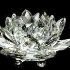 Fengshui-Ornament aus Kristallglas "Quarzblume" - Heilung, Buddhismus, weiße Meditation