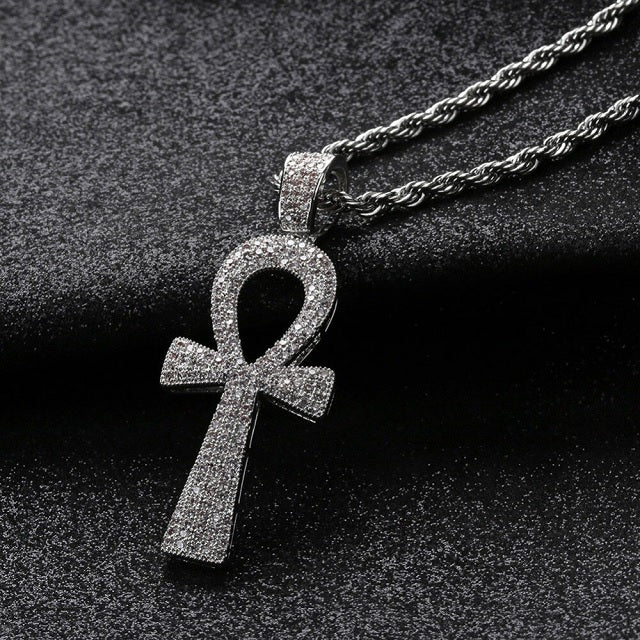 Ägyptischer Anhänger versilbertes Ankh-Kreuz