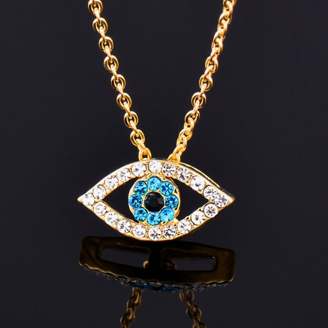 Anhänger Blaues Auge Gold