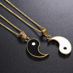 Trennbarer Yin Yang Anhänger Gold